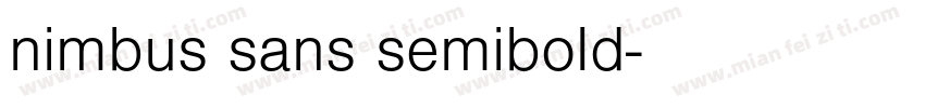nimbus sans semibold字体转换